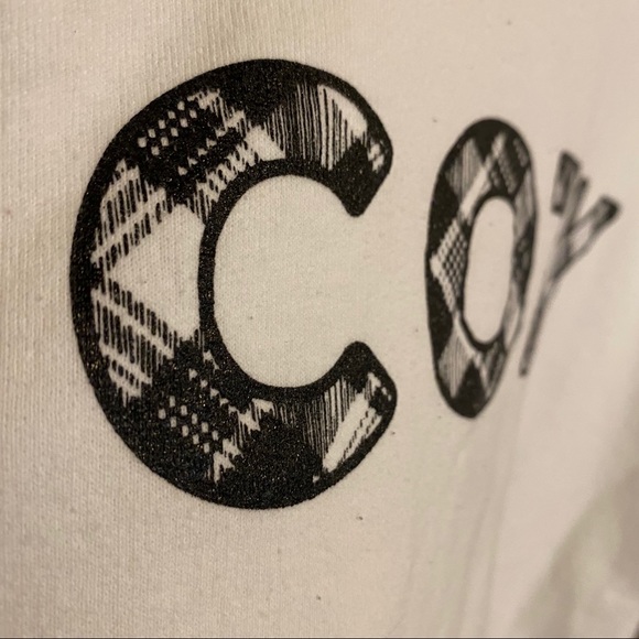 White crew neck sweatshirt “COZY” size M - Picture 4 of 4